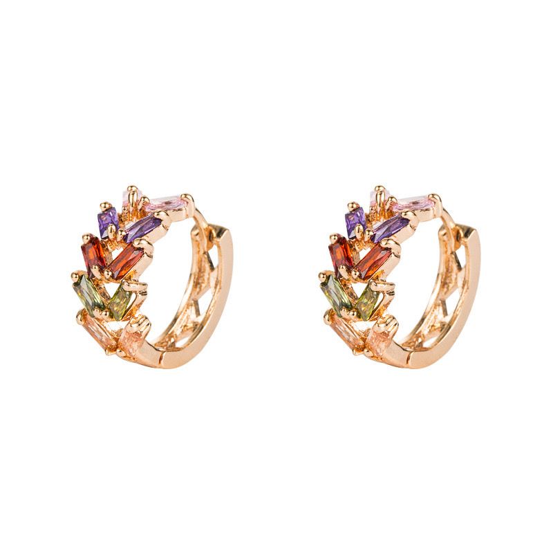 Arracadas con zirconias Blanca/Pastel