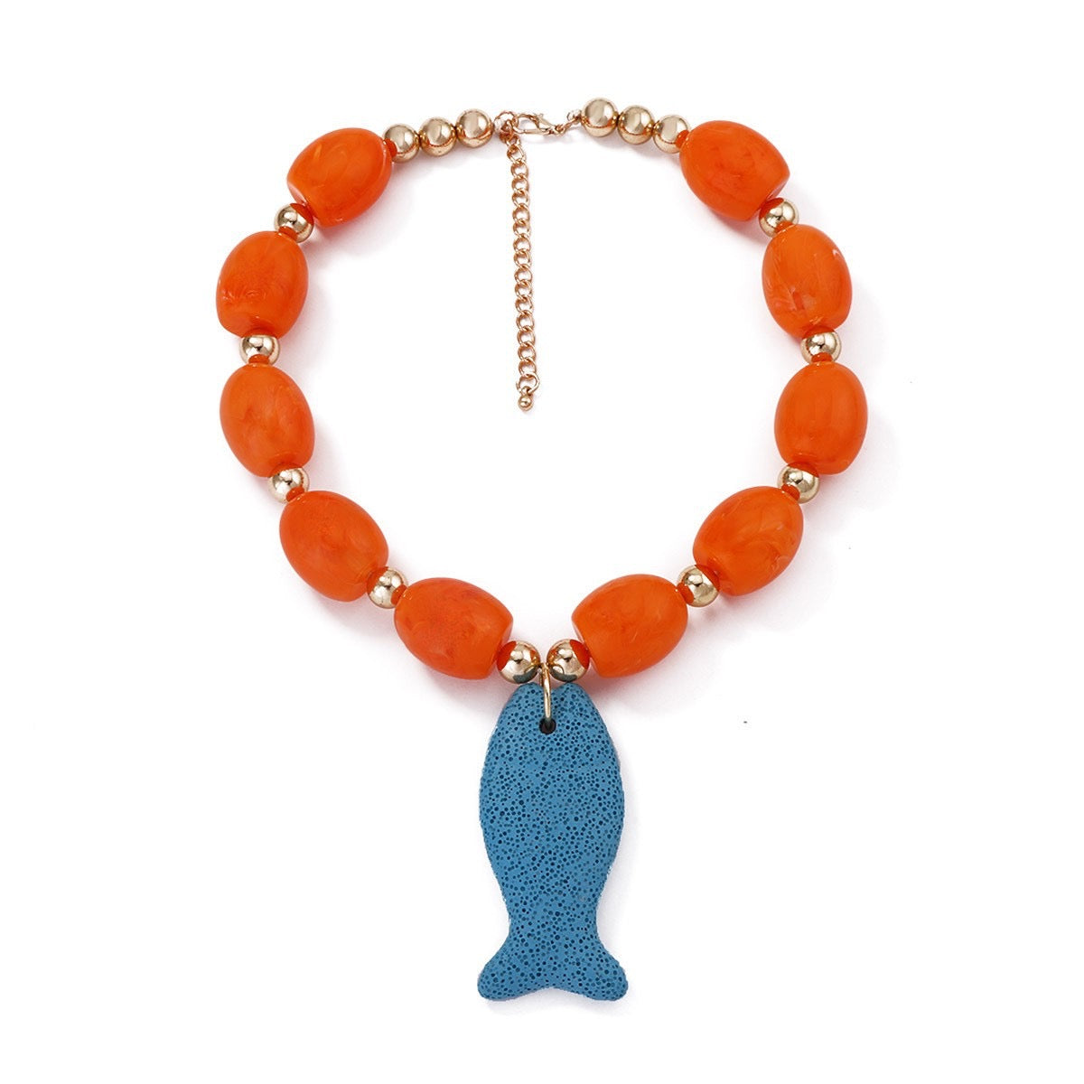 Collar CHUNKY pez de piedra