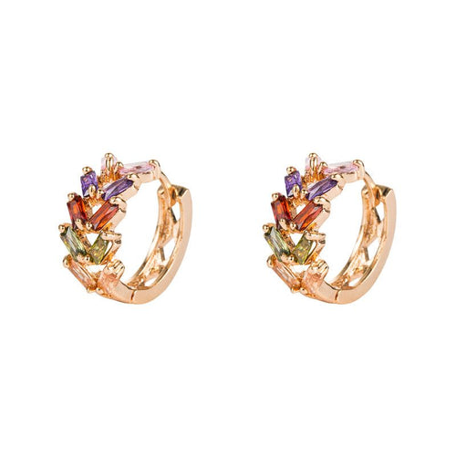 Arracadas con zirconias Blanca/Pastel