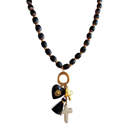 Collar Perlas Negras