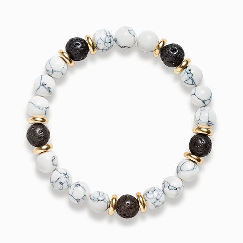 Pulsera Hombre Howlite & Lavastone