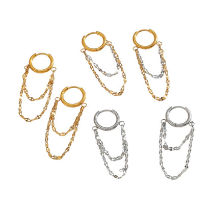 Aretes Angie doble cadena