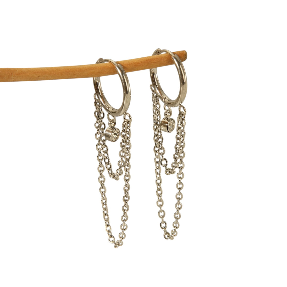 Aretes Angie doble cadena