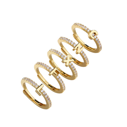 Anillo letra inicial