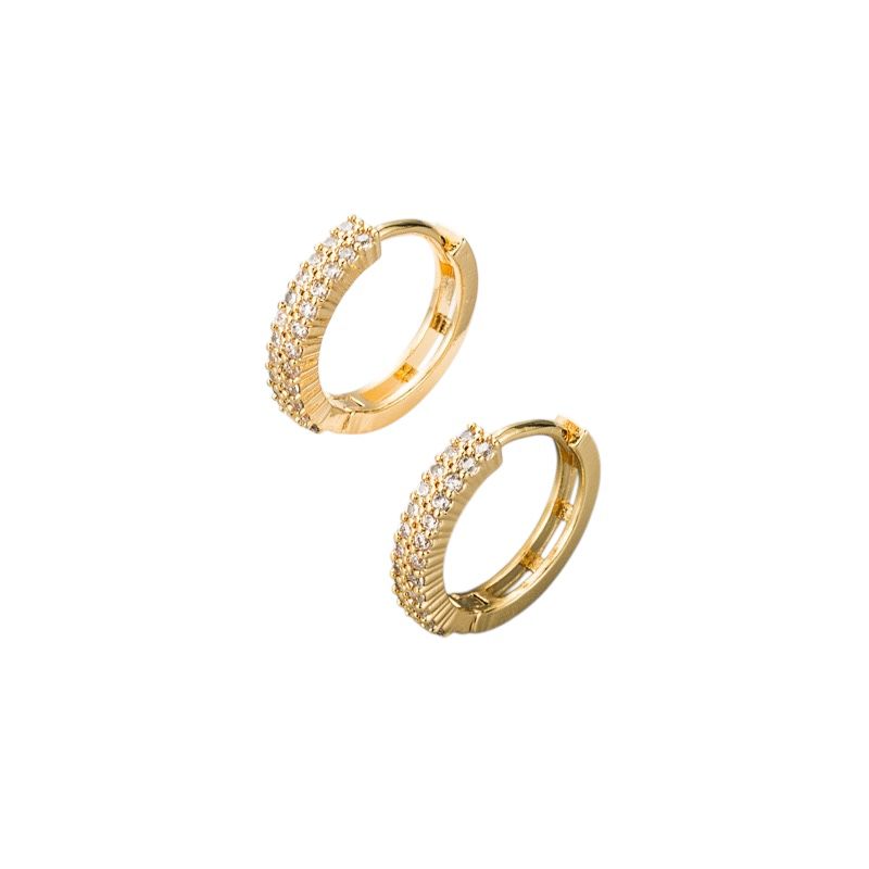 Arracadas Círculo Zirconias Blanco