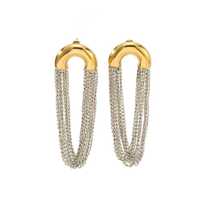 Aretes Cadenas Colgantes Mix