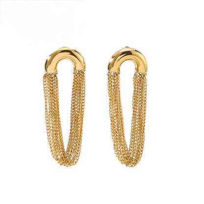 Aretes Cadenas Colgantes Mix