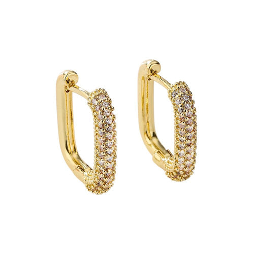 Aretes Zirconias Rectángulo